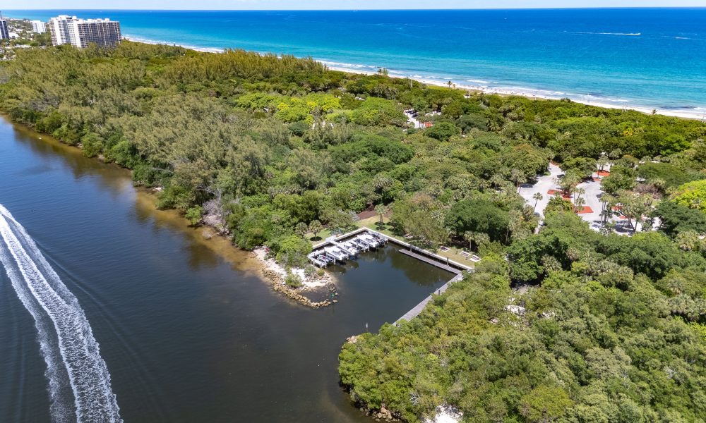 The seven-slip dock along the ICW at Spanish River Park, Boca Raton, FL, May 2026. (Photo: Boca Daily News)