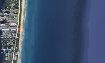 The approximate area of the 2500 block of N. Ocean Boulevard (A1A) where the body was located. (Google Earth)