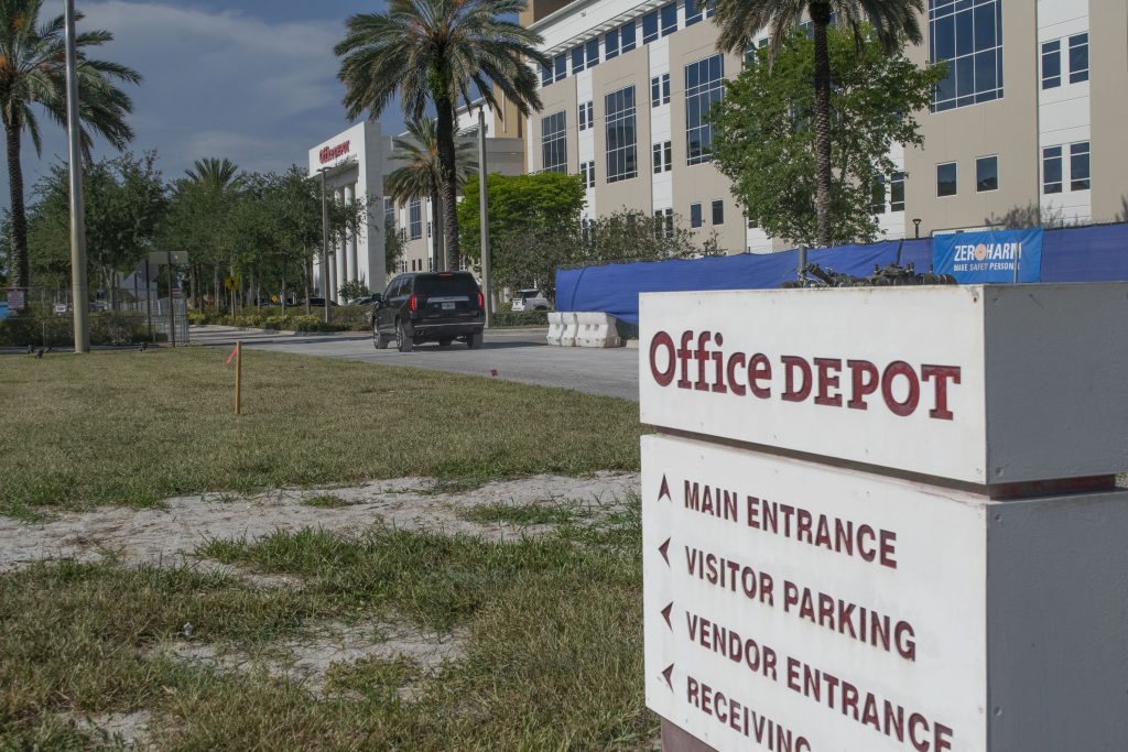 Demolition largely complete at the former Office Depot HQ in Boca Raton, FL, Aug. 2026. (Photo: Boca Daily News)