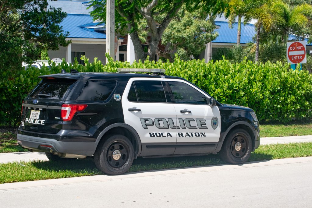 Boca Raton police presence along the 1400 block of NE 2nd Court, a day after a 'targeted shooting' occurred there. (Photo: Boca Daily News)