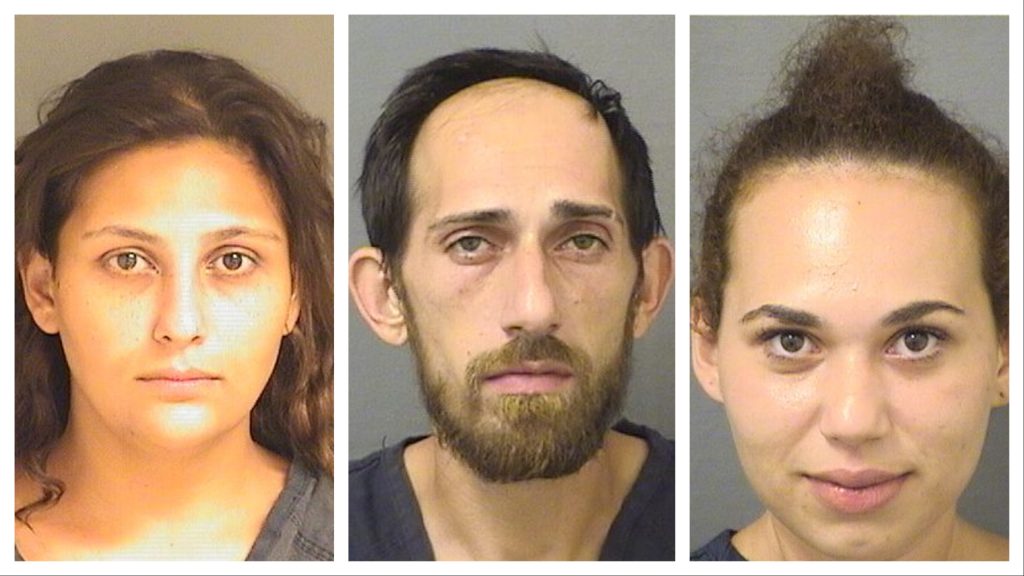 The suspects in the robbery of a Best Buy store that involved a child. (Photos: Palm Beach County Jail)