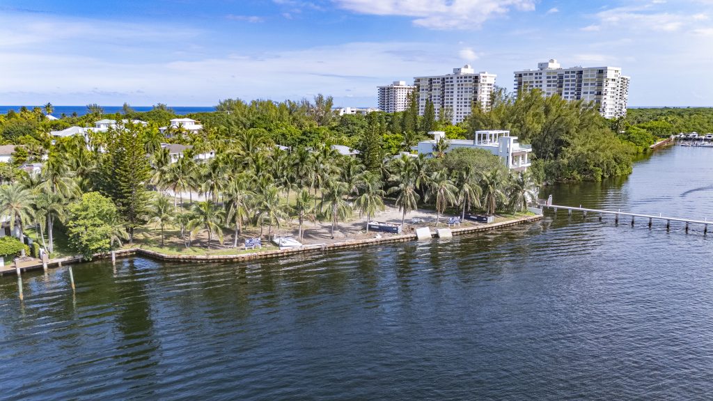 The future location of a 196-foot pier extending from the 'Boca Trophy' lot on NE 24th Street on the barrier island. (Photo: Boca Daily News)