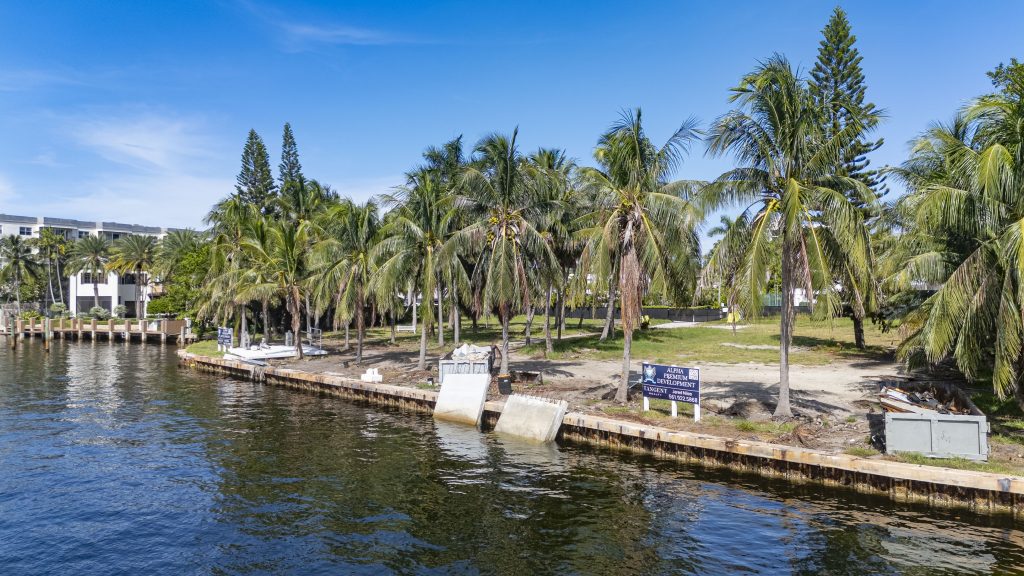 The future location of a 196-foot pier extending from the 'Boca Trophy' lot on NE 24th Street on the barrier island. (Photo: Boca Daily News)
