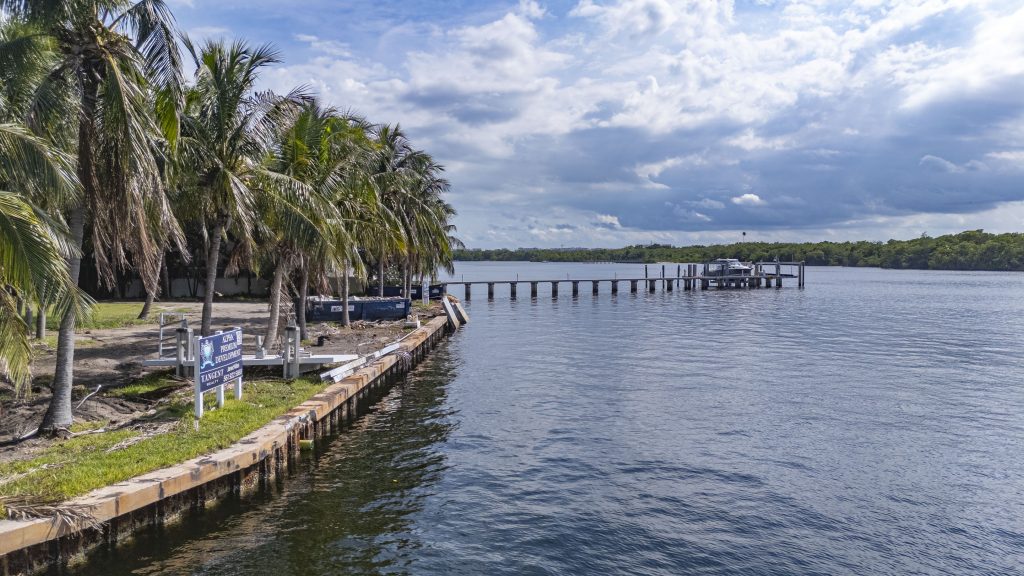 The future location of a 196-foot pier extending from the 'Boca Trophy' lot on NE 24th Street on the barrier island. (Photo: Boca Daily News)