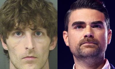 Korby Allen Strube (left) and Ben Shapiro. (Credit: Palm Beach County Jail / By Gage Skidmore -CC BY-SA 4.0)