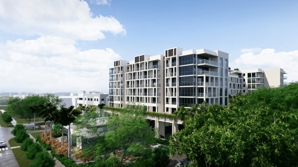 The 'Park Tower at Broken Sound' building, as shown in a rendering. (Planning Document)
