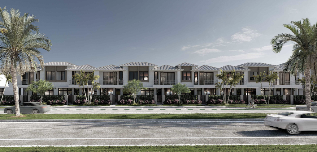 A new 47-unit development in a triangular parcel between Delray Beach and the Town of Gulf Stream along Federal Highway. (Planning Document)