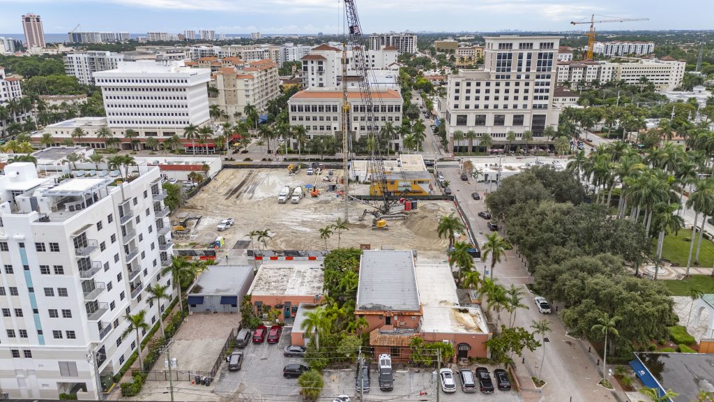 The future site of the Sanborn Tower social club project in downtown Boca Raton, FL. (Photo: Boca Daily News)