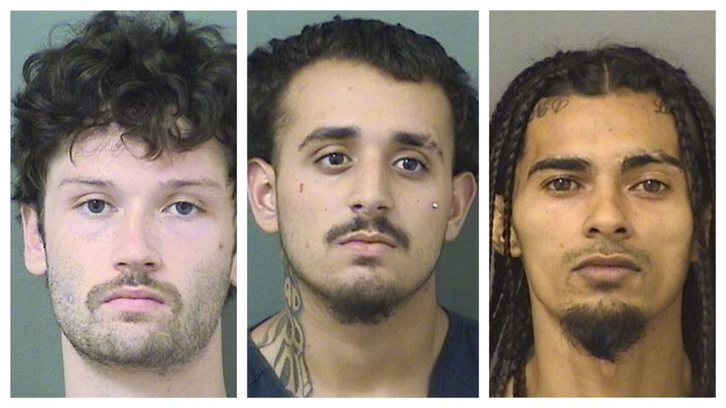 Michael Rescigno, Ronald Garcia, and Edward Thomas. (Photos: Palm Beach County Jail)