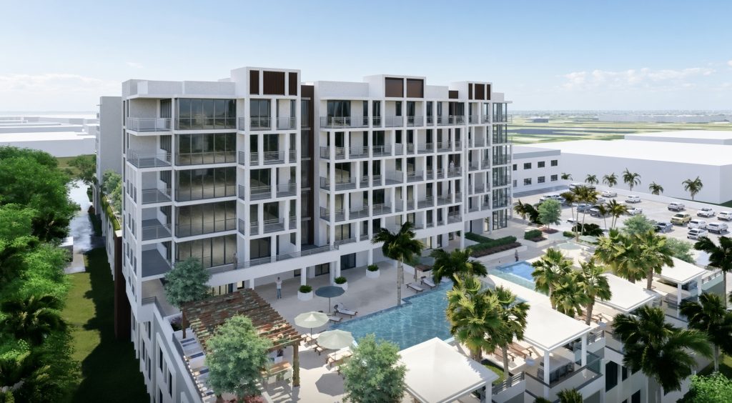 The 'Park Tower at Broken Sound' building, as shown in a rendering. (Planning Document)