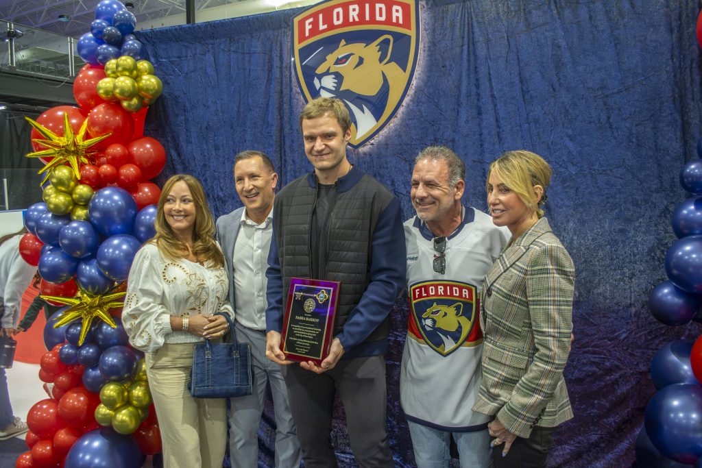 Florida Panthers captain Sasha Barkov received the key to the city in Boca Raton, FL, Oct. 8, 2026. (Photo: Boca Daily News)